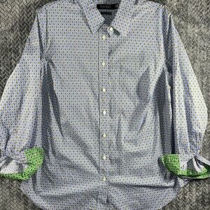 Lauren Ralph Lauren Black Label Button Shirt Womens 1X Stretch Non iron Paisley